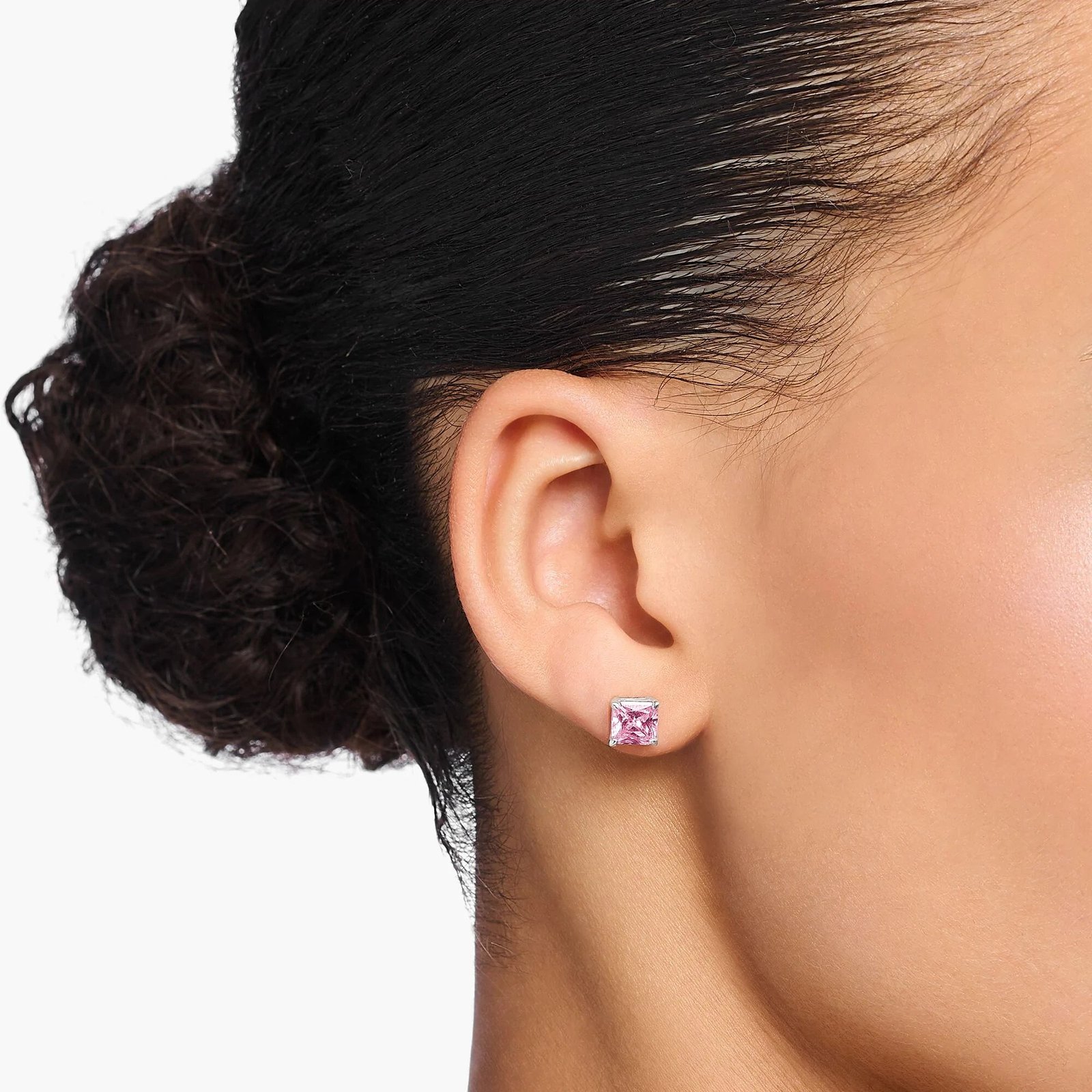 THOMAS SABO Heritage Pink Stone Stud Earrings - Image 2