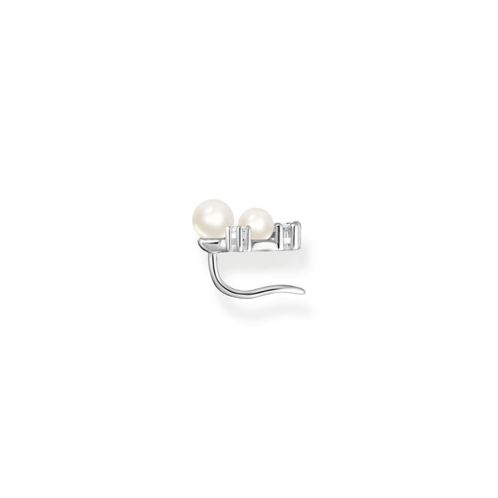 Thomas Sabo Ear studs pearls and white stones silver - Image 2