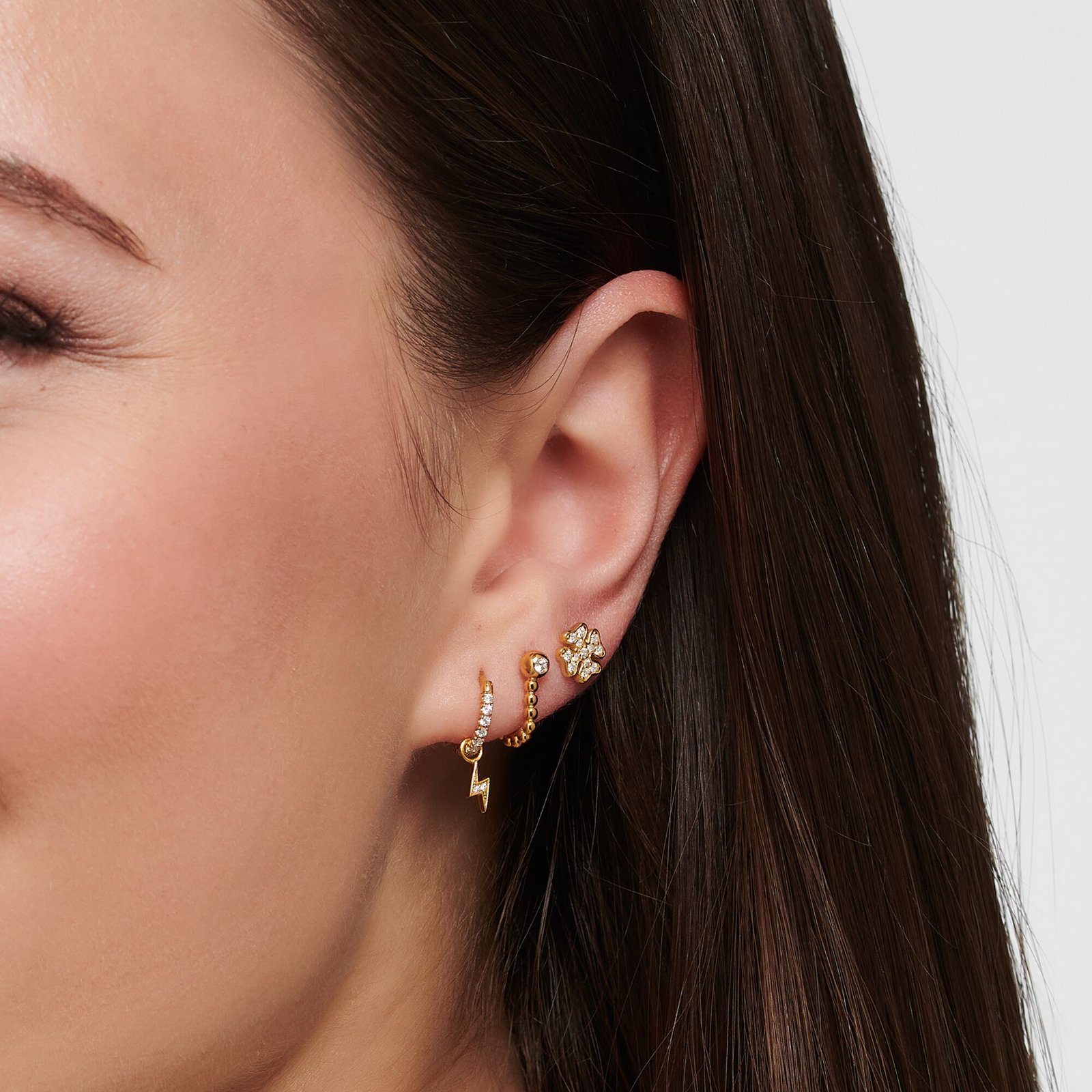 Thomas Sabo Single Ear Stud Cloverleaf Gold - Image 2