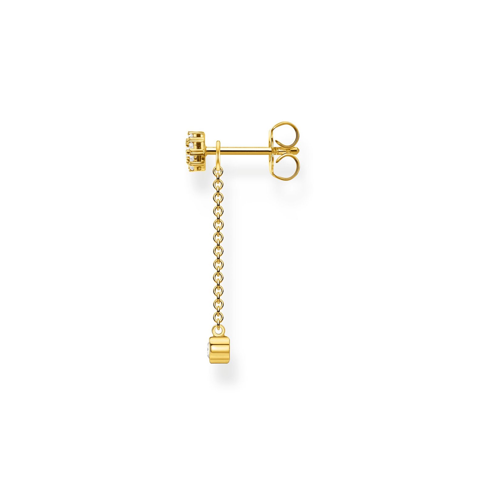 Thomas Sabo Single ear stud with pendant stone long gold - Image 2