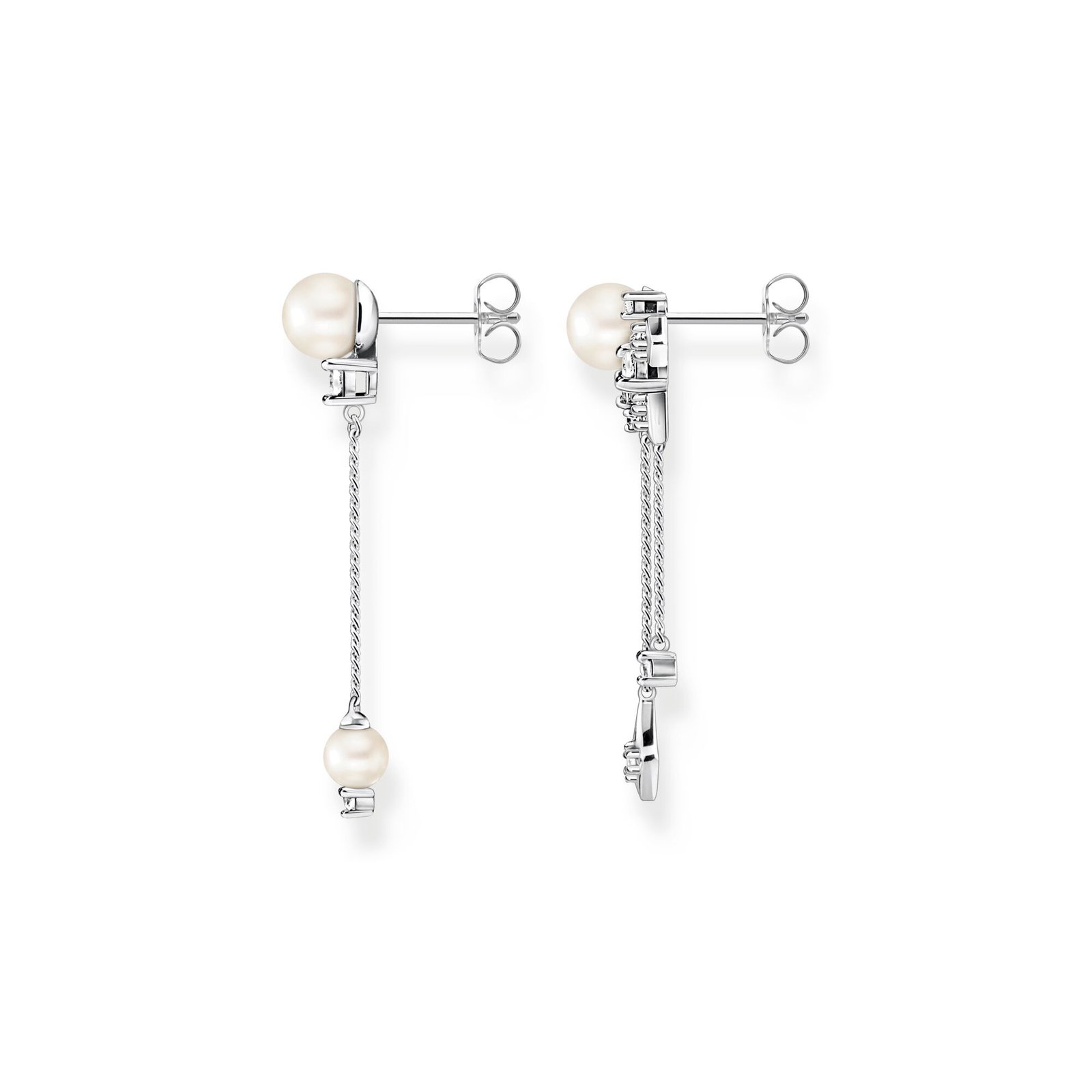 THOMAS SABO Earrings pearl with winter sun rays silver - Image 2