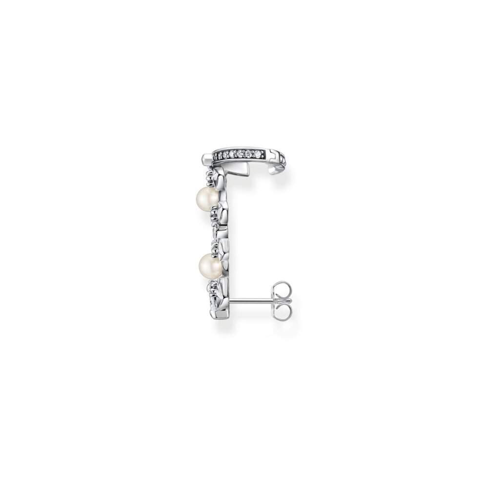 THOMAS SABO Single ear stud pearls and ice crystals silver - Image 2