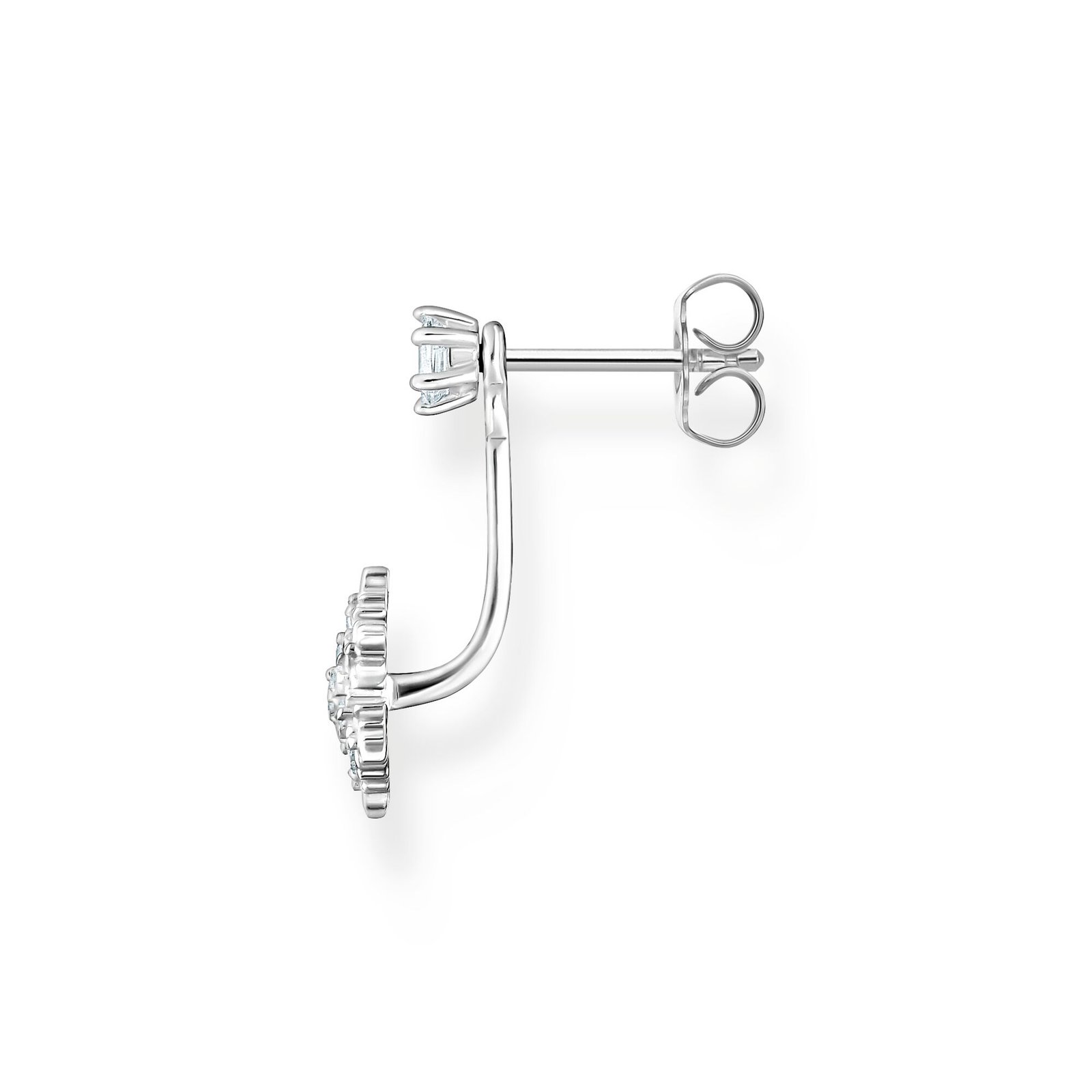 THOMAS SABO Single ear stud snowflake with white stones silver - Image 2