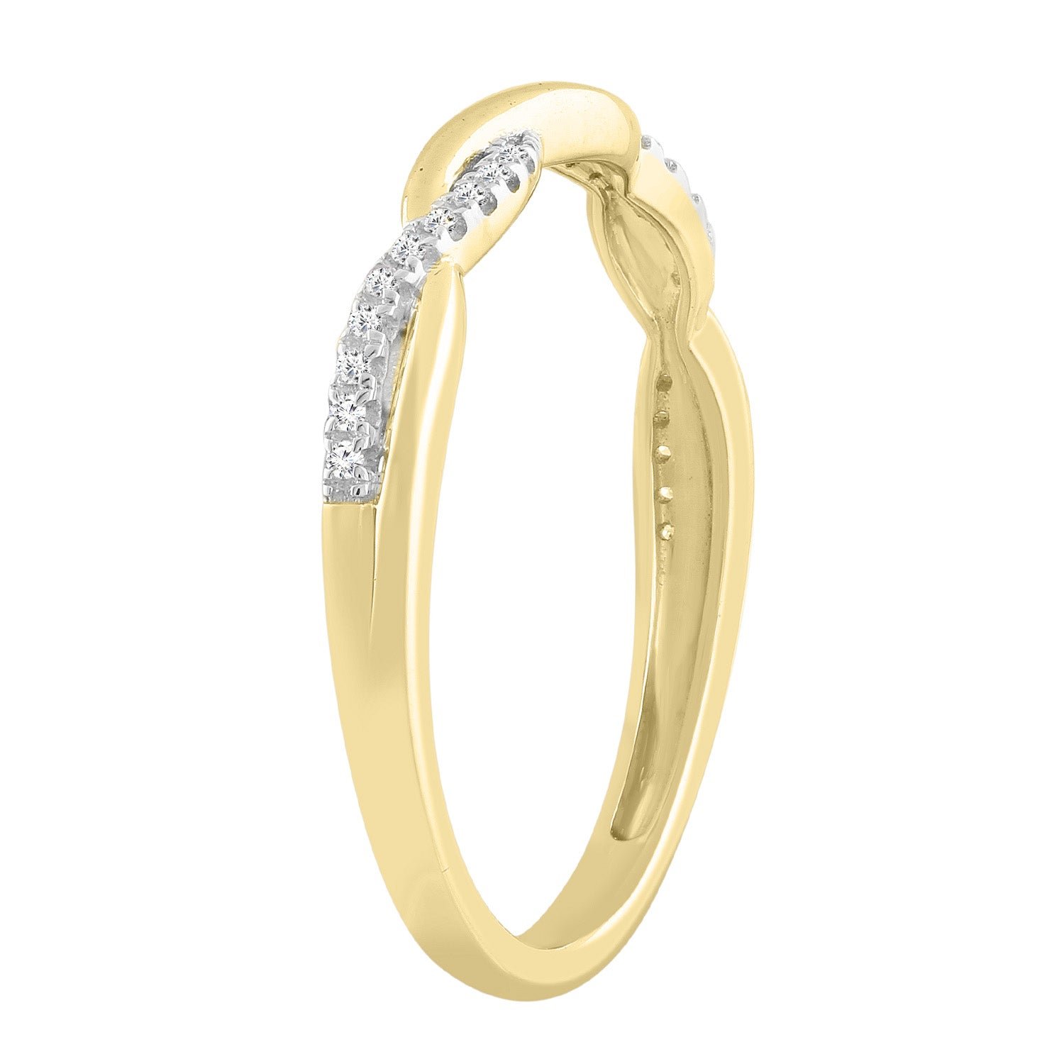 Diamond Ring with 0.07ct Diamonds in 9K Yellow Gold - Image 3