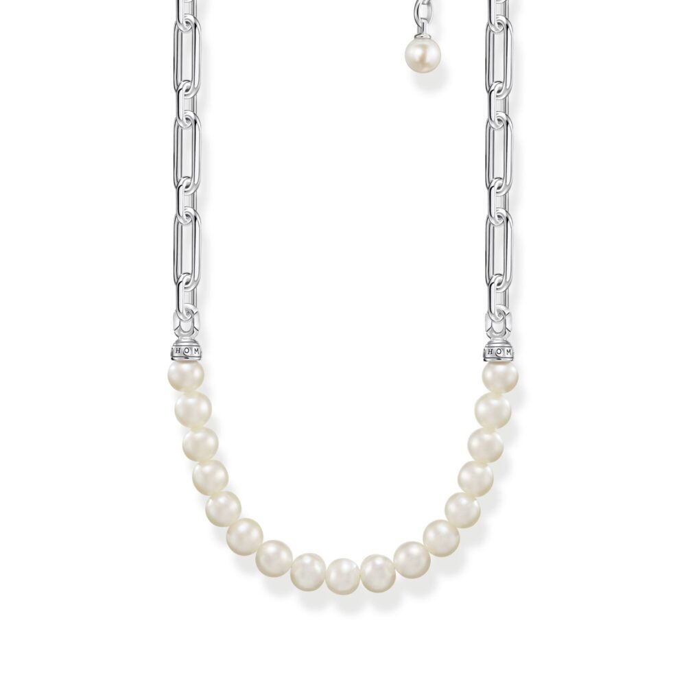 Thomas Sabo Necklace Links And Pearls Silver