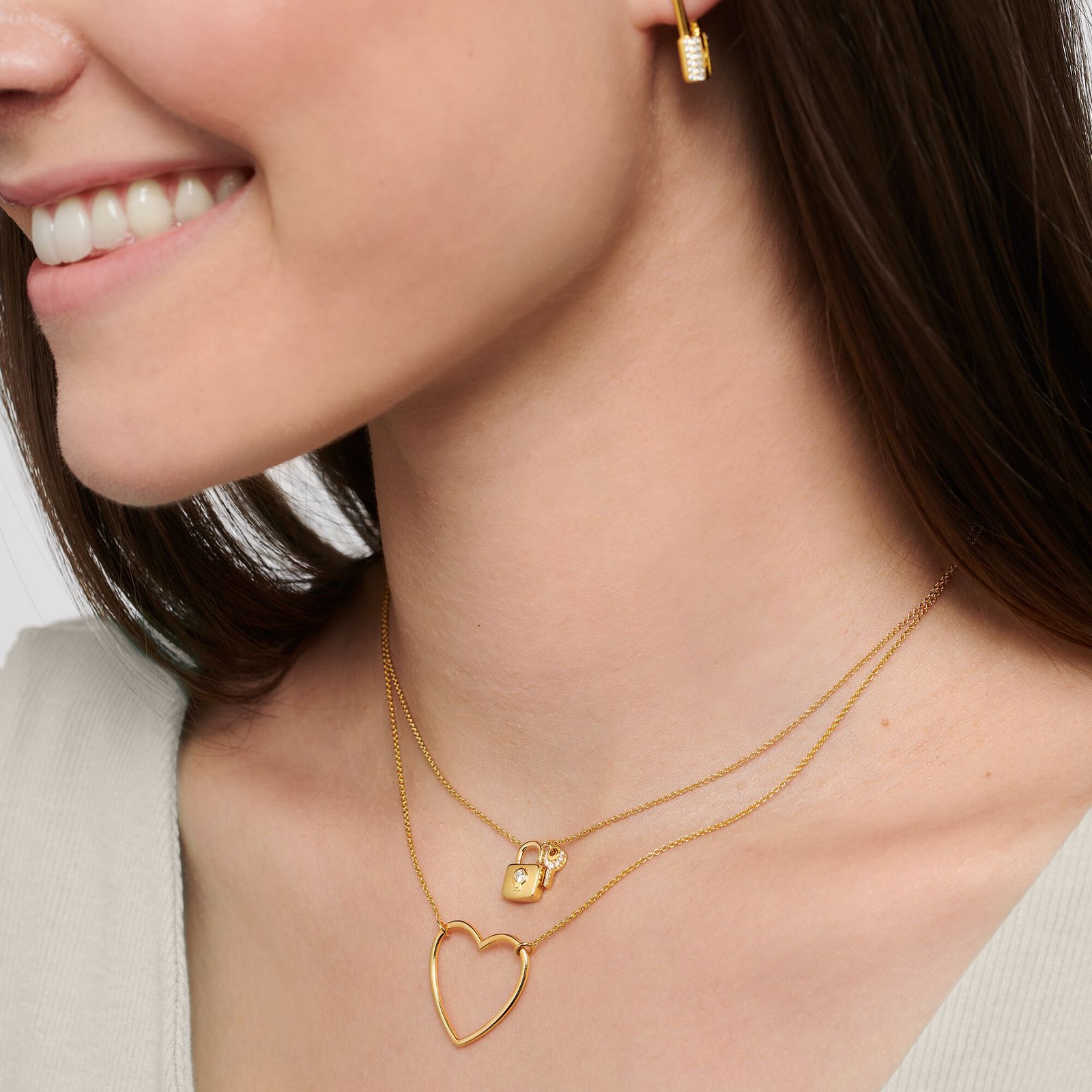 Thomas Sabo Necklace Lock With Key Gold - Image 2