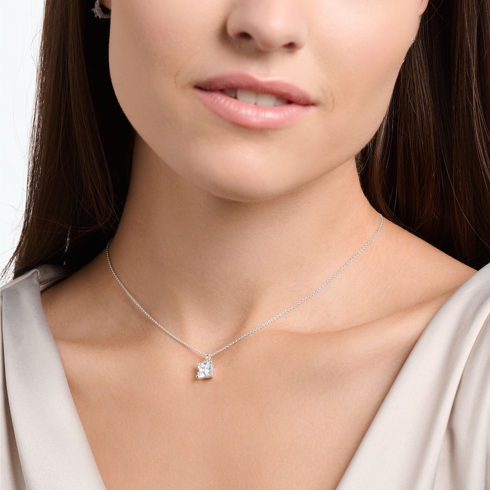 Thomas Sabo Necklace with white stones silver - Image 2