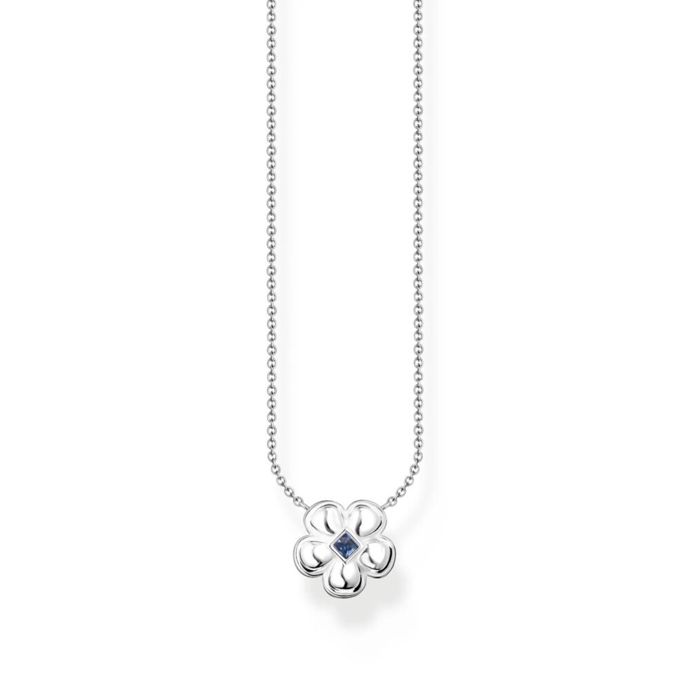 THOMAS SABO Blue Stone Flower Necklace - Image 2