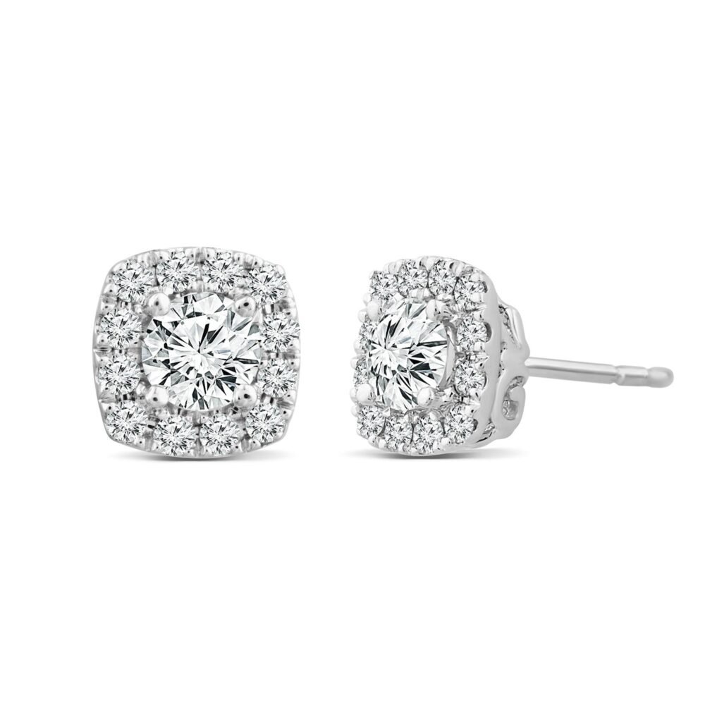 1.87ct Lab Grown Diamond Stud Earrings in 18K White Gold