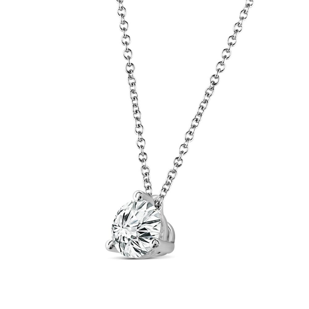 1.00ct Lab Grown Diamond Necklace in 18K White Gold - Image 2