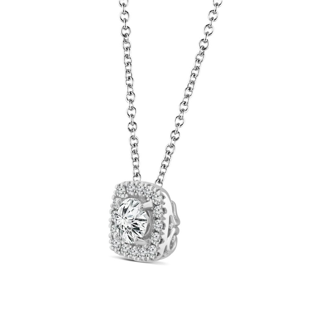 1.00ct Lab Grown Diamond Necklace in 18K White Gold - Image 4