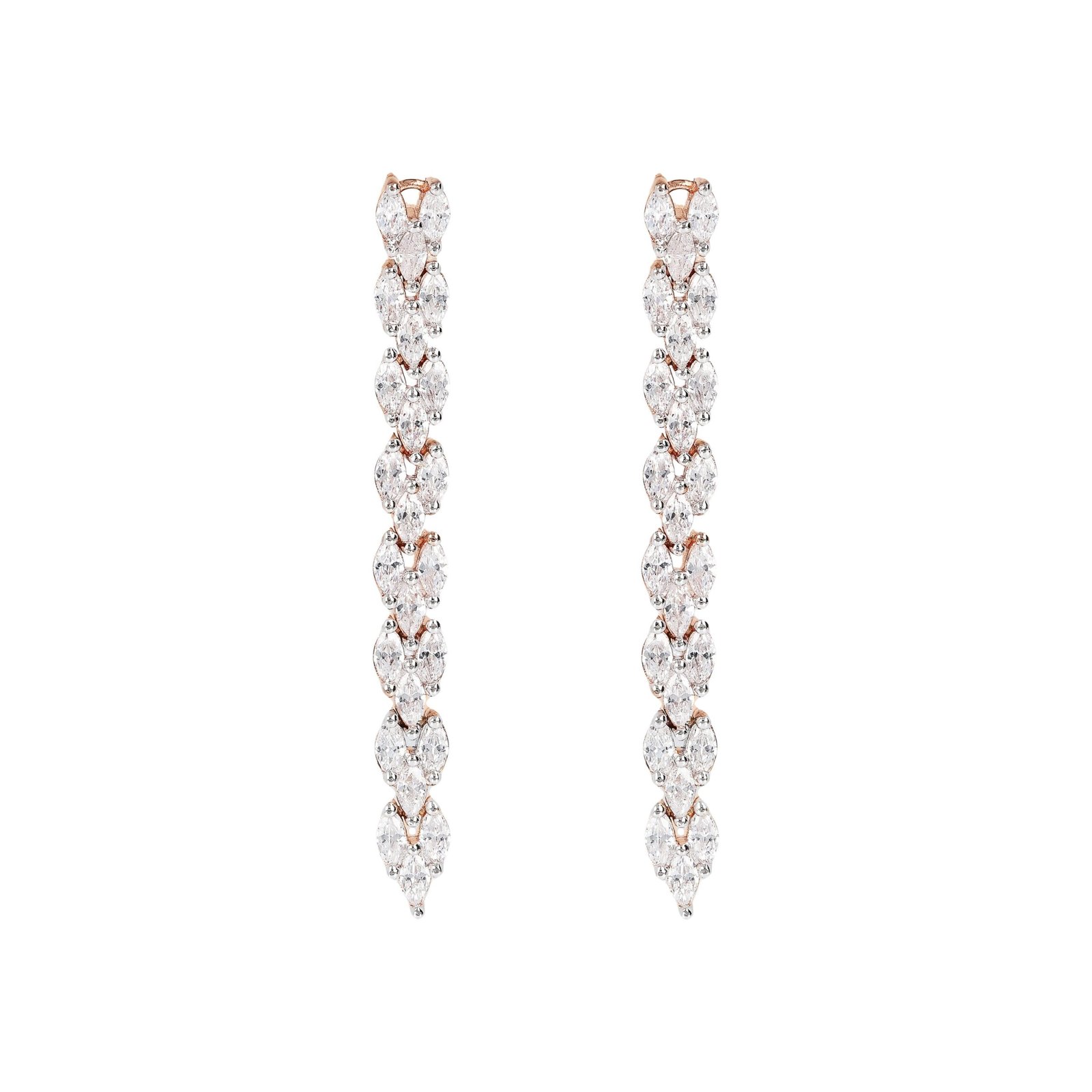 Bronzallure Cubic Zirconia Long Pendant Earrings - Image 2
