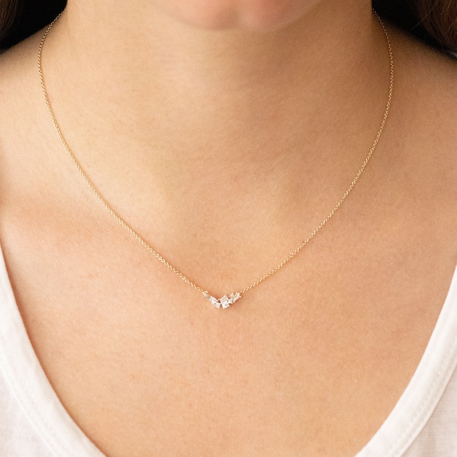 Necklace with 0.15ct Diamonds in 9K Yellow Gold - Image 2