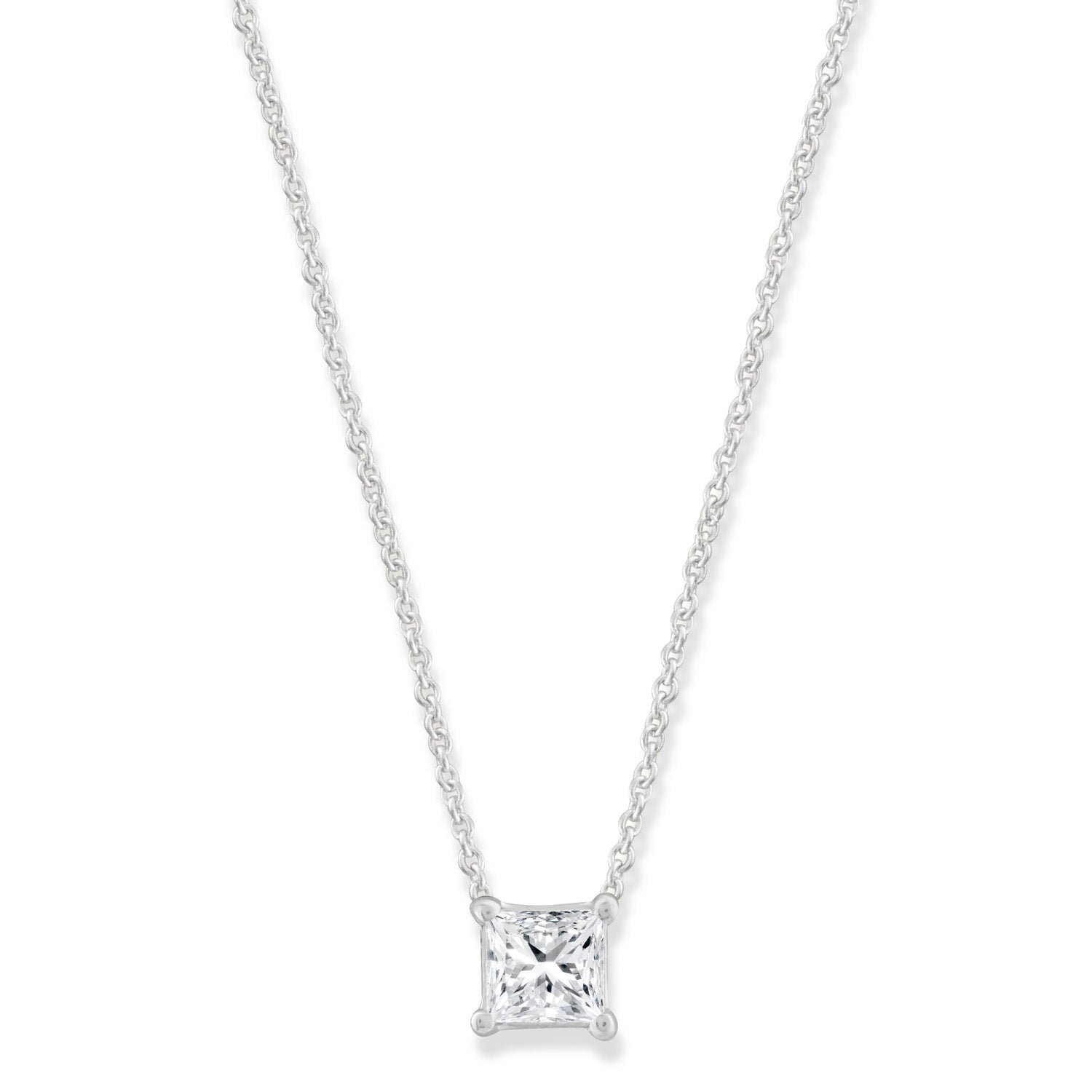 Diamond Necklace with 0.25ct Diamonds in 9K White Gold