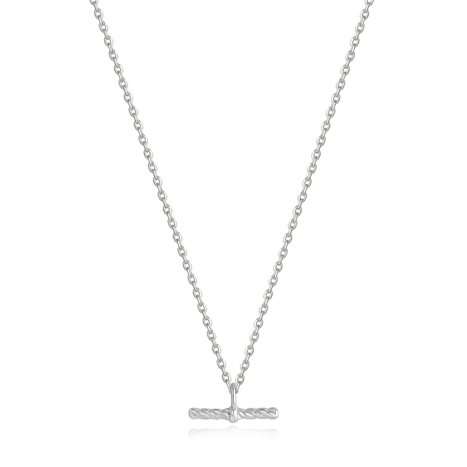Ania Haie Silver Rope T-Bar Necklace