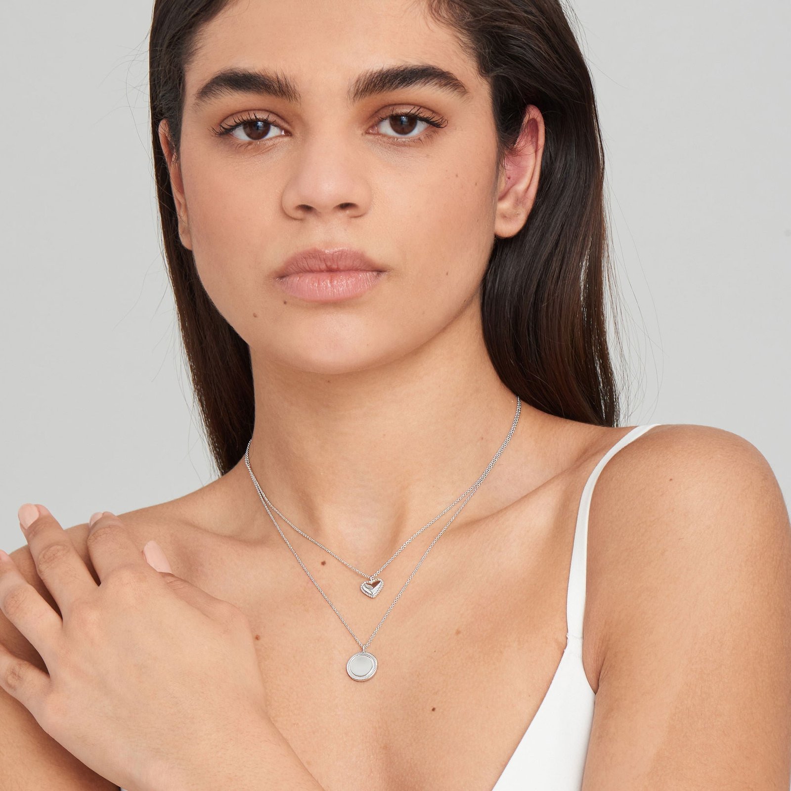 Ania Haie Silver Rope Disc Necklace - Image 3