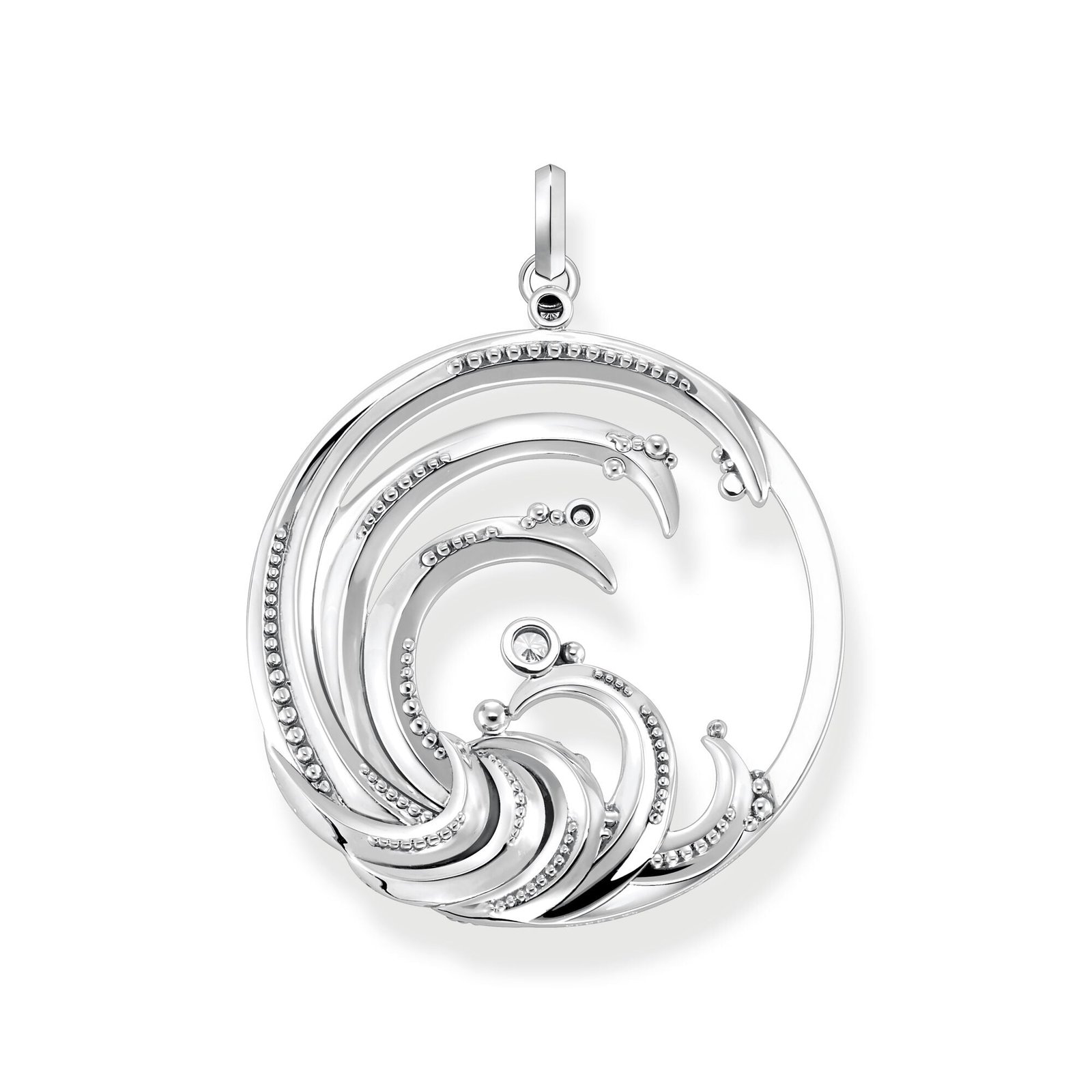 THOMAS SABO Pendant Wave with Blue Stones - Image 2