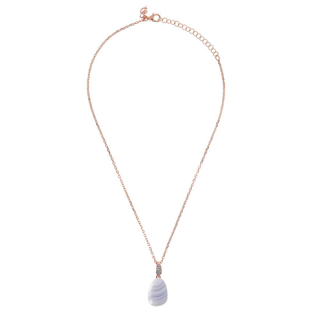 Bronzallure Necklace With Stone Pendant And Pave Details - Image 3