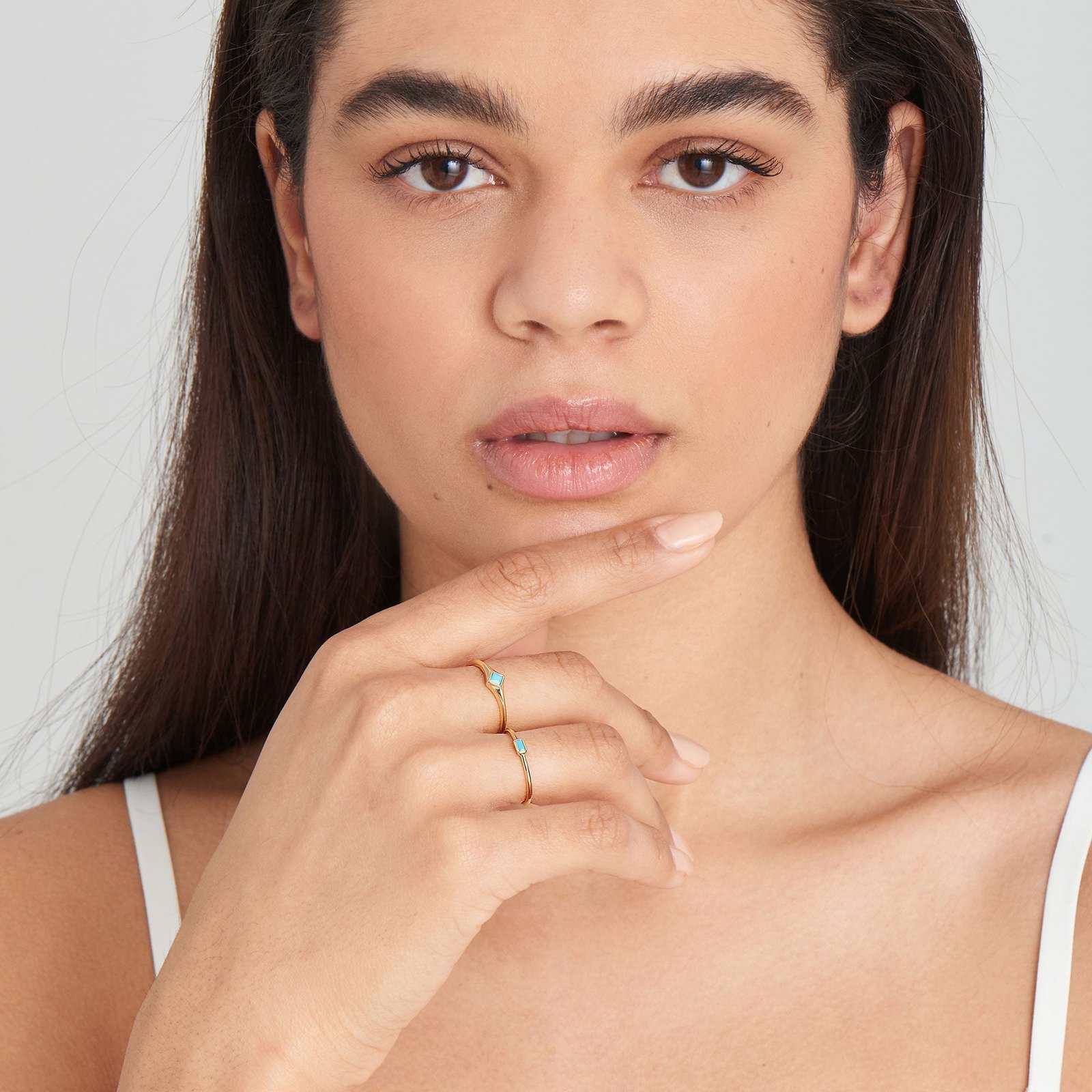 Ania Haie Turquoise Gold Band Adjustable Ring - Image 3