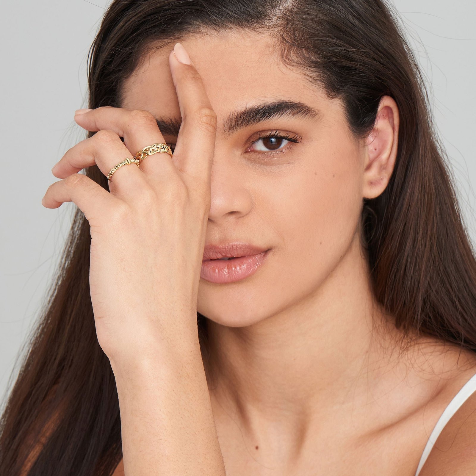 Ania Haie Gold Rope Wide Adjustable Ring - Image 3