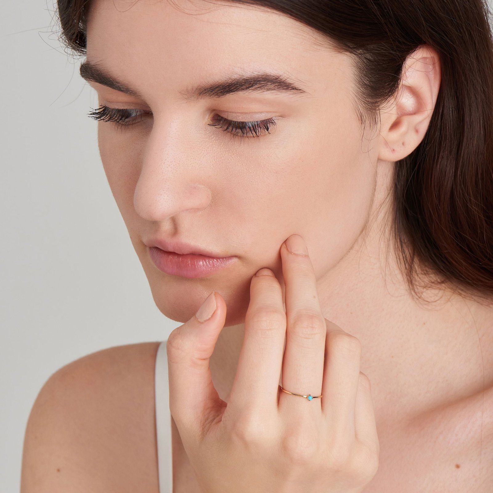 Ania Haie 14kt Gold Turquoise Stone Ring - Image 3