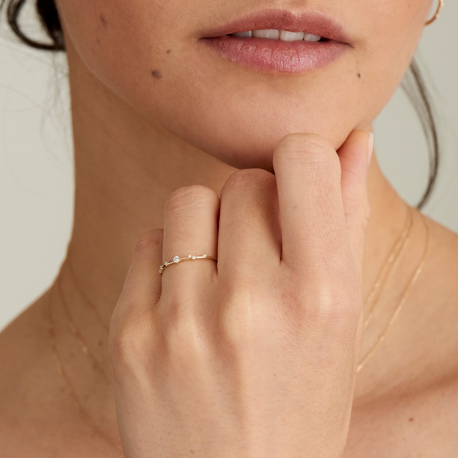 Ania Haie 14kt Gold Stargazer Natural Diamond Stardust Ring - Image 2