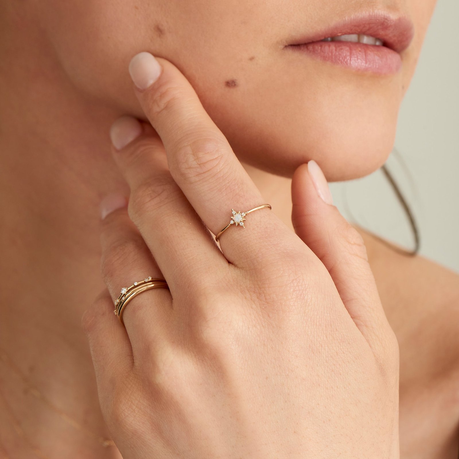 Ania Haie 14kt Gold Stargazer Natural Diamond Stardust Ring - Image 7