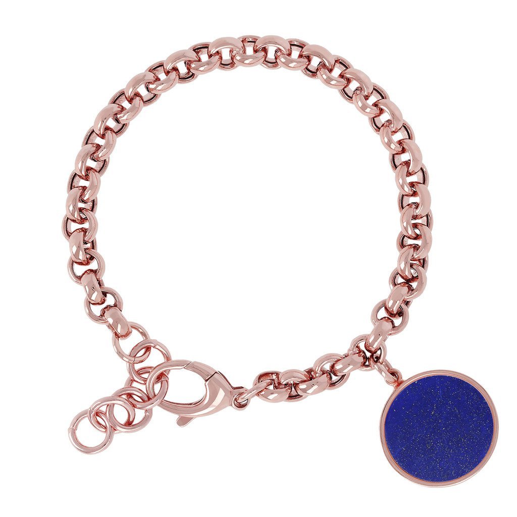 Bronzallure Rolo Bracelet With Gemstone Pendant - Image 10
