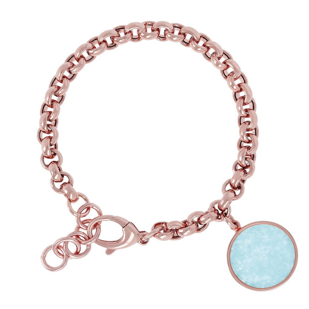 Bronzallure Rolo Bracelet With Gemstone Pendant - Image 3