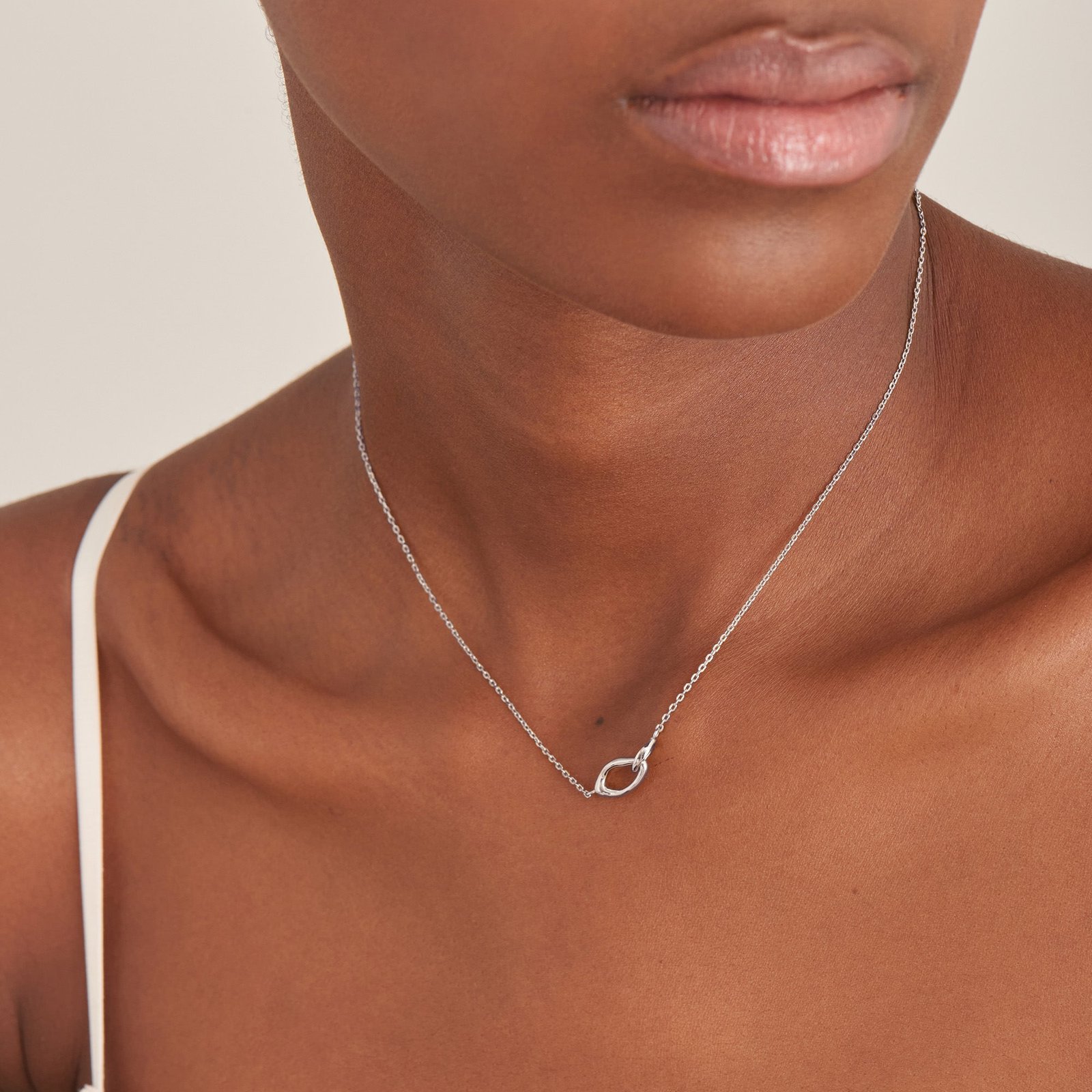 Ania Haie Silver Wave Link Necklace - Image 2