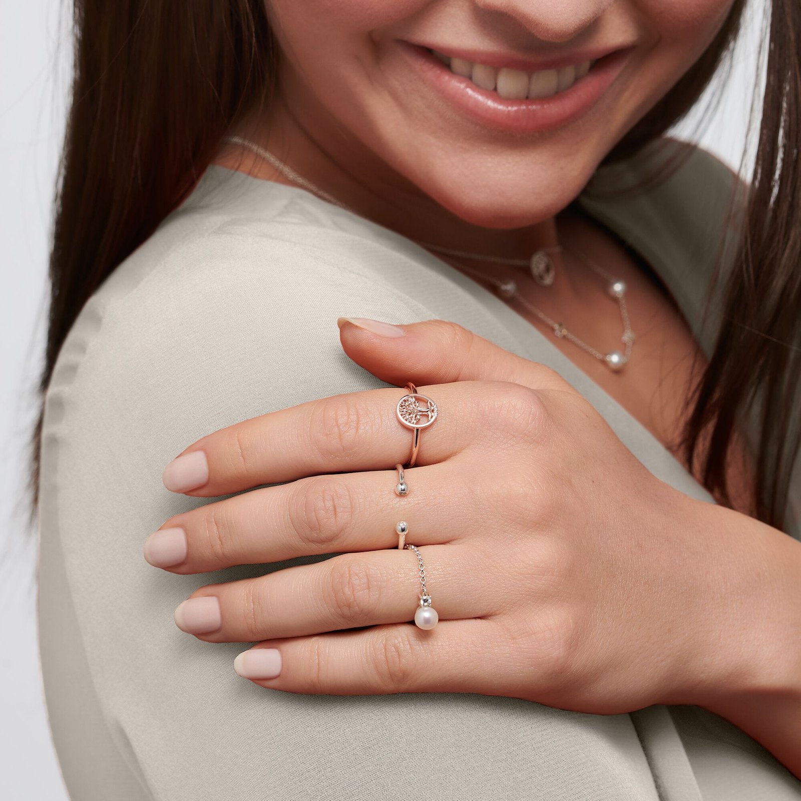 Thomas Sabo Ring Tree of Love white stones rose gold - Image 2