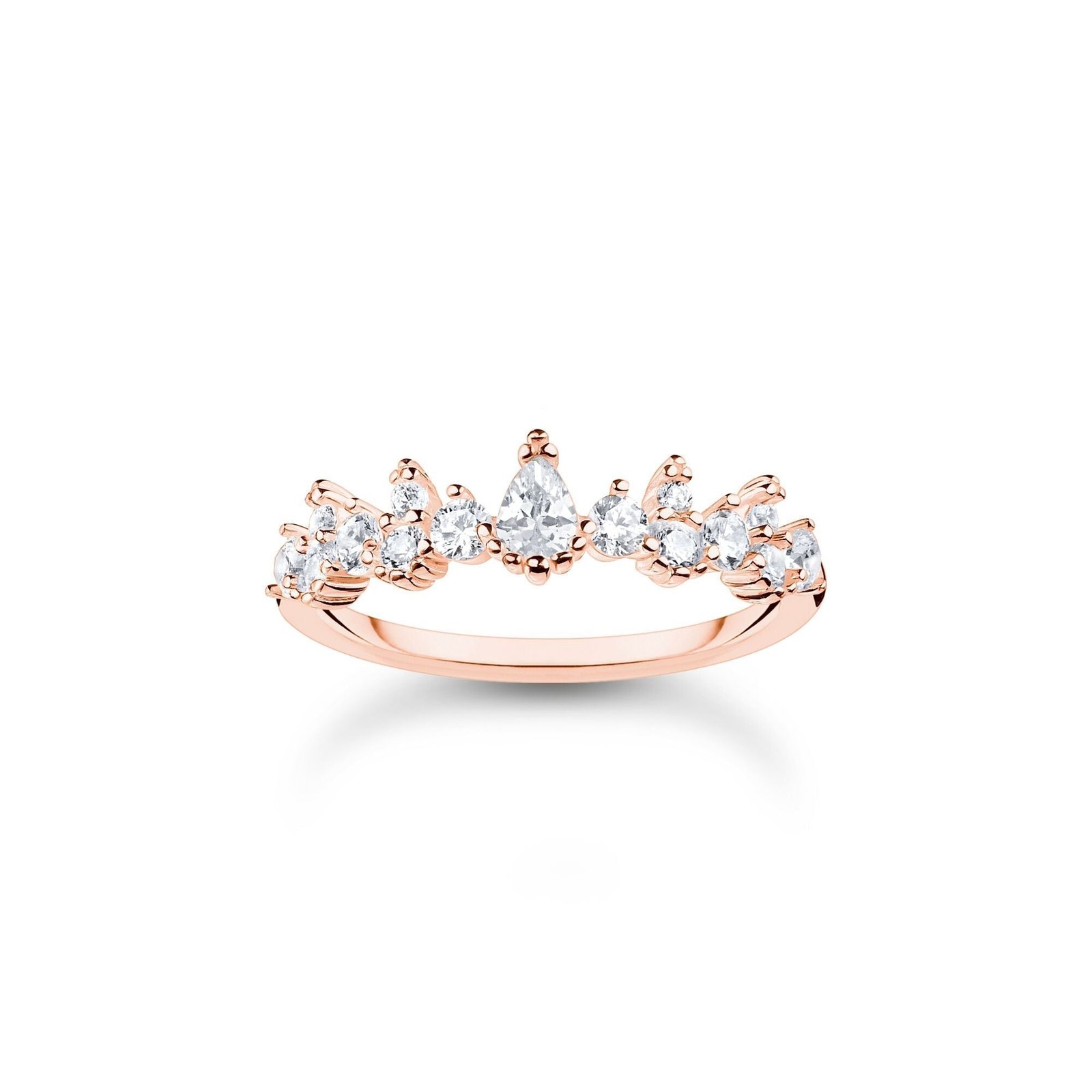 THOMAS SABO Ring ice crystals rose gold