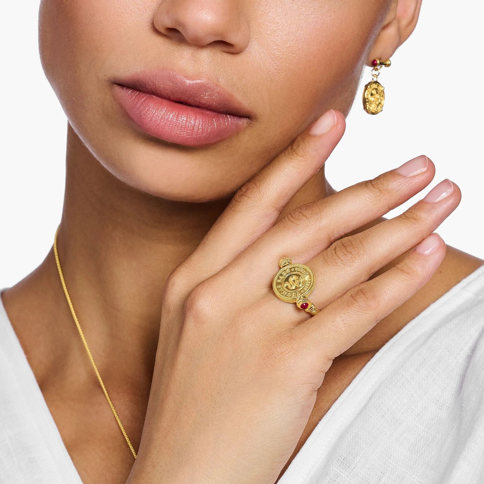 THOMAS SABO Rotating Coin Gold Ring - Image 4