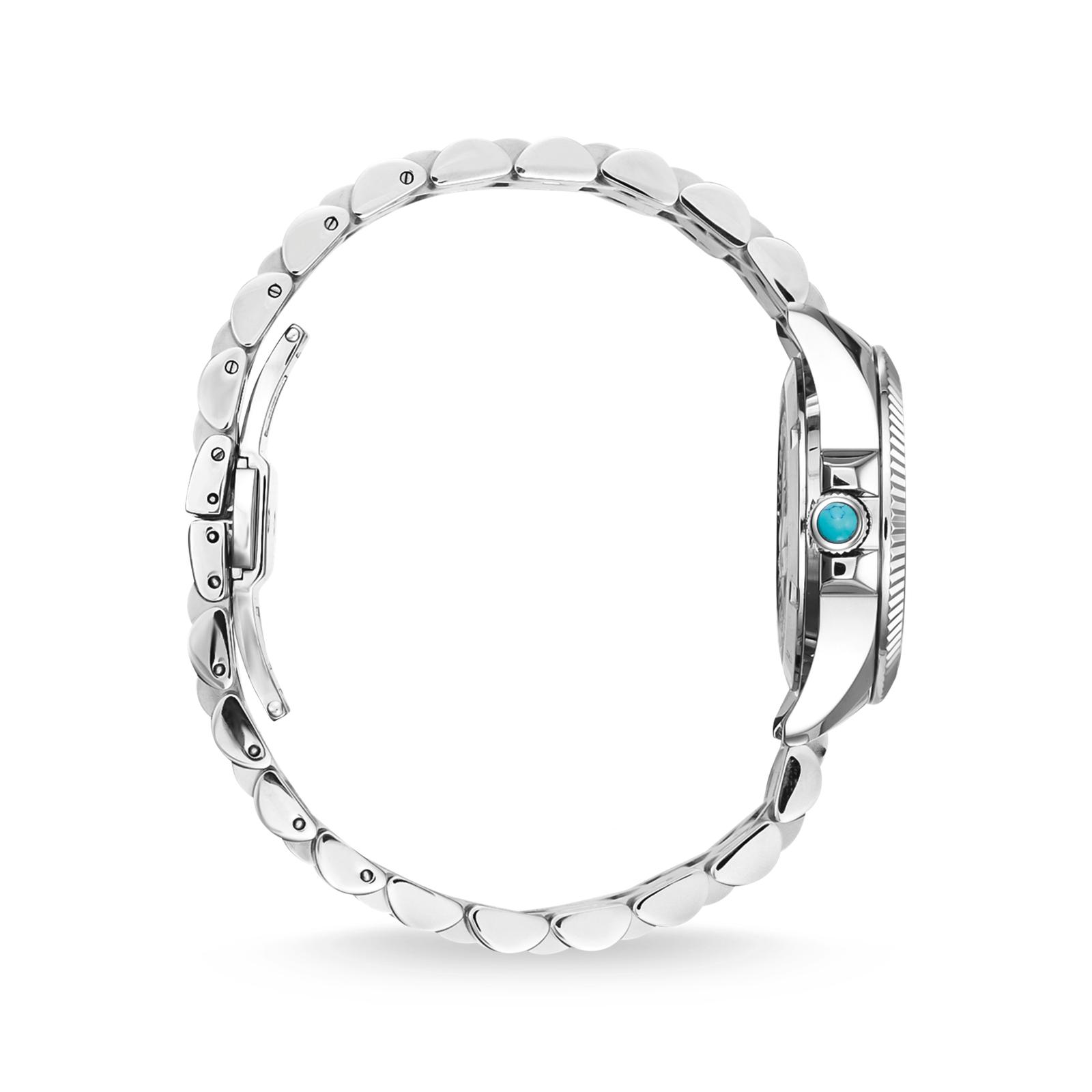 THOMAS SABO Mystic Island Watch with white stones and simulated turquoise silver - Image 3