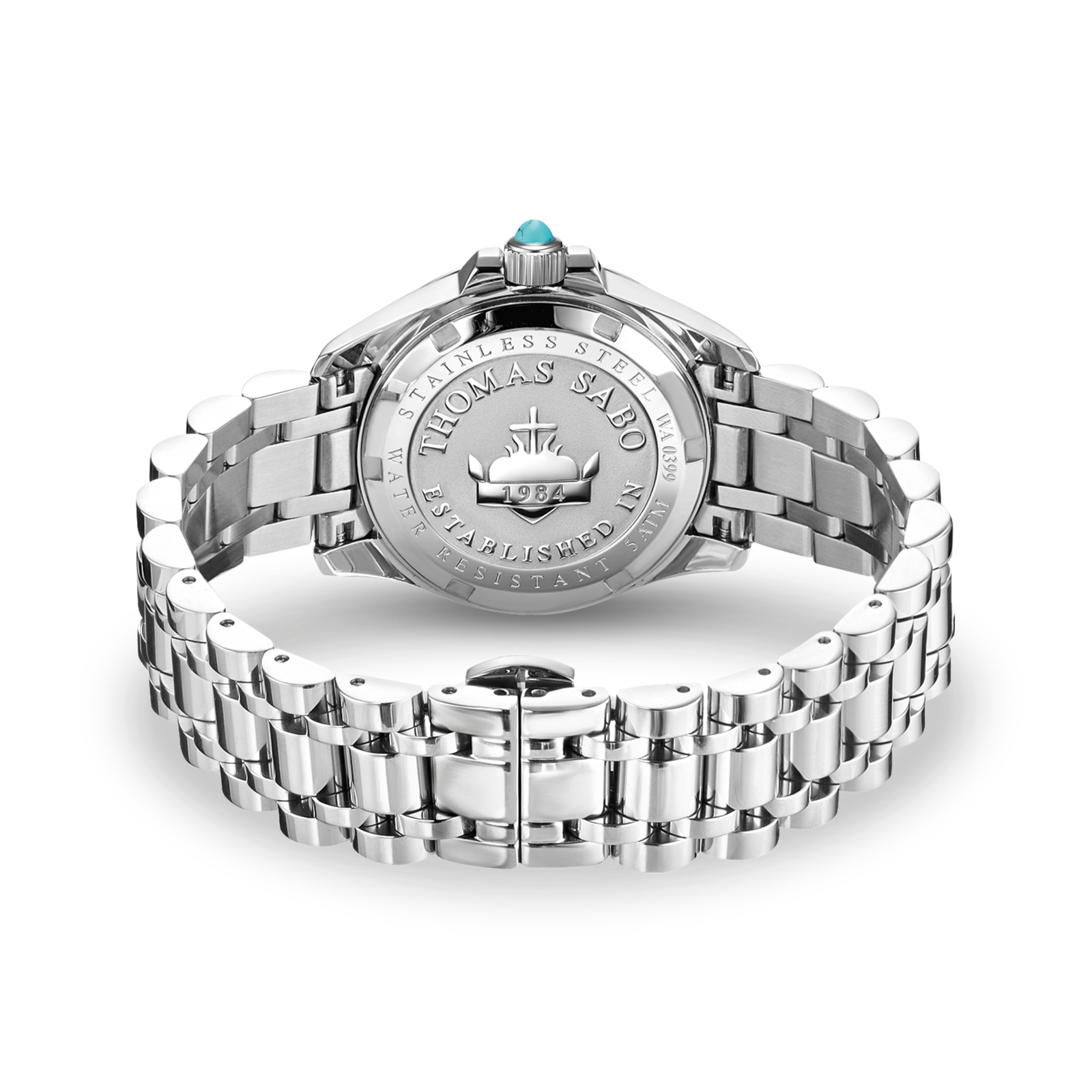 THOMAS SABO Mystic Island Watch with white stones and simulated turquoise silver - Image 4