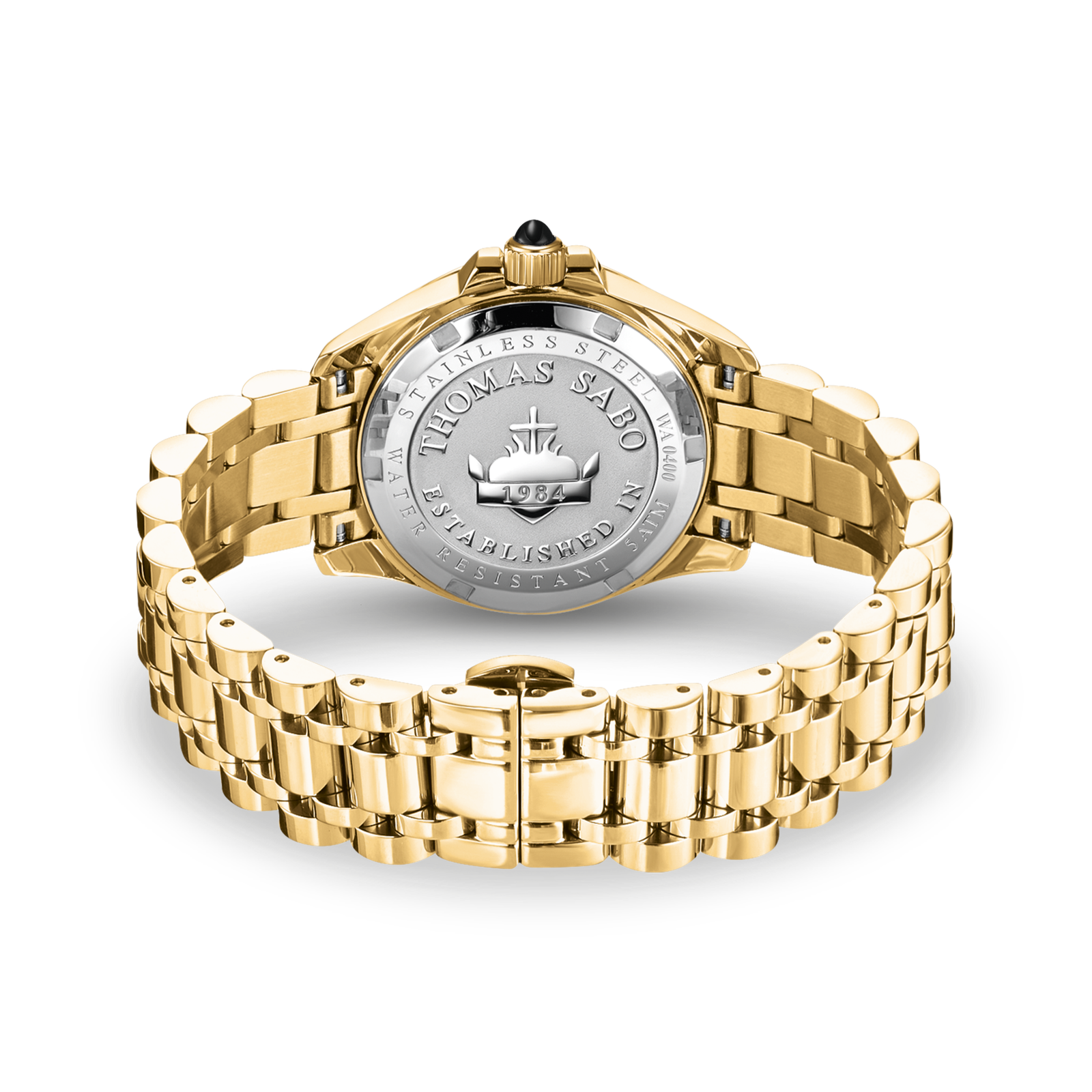 THOMAS SABO Mystic Island Watch with white stones and green malachite gold plated - Image 4