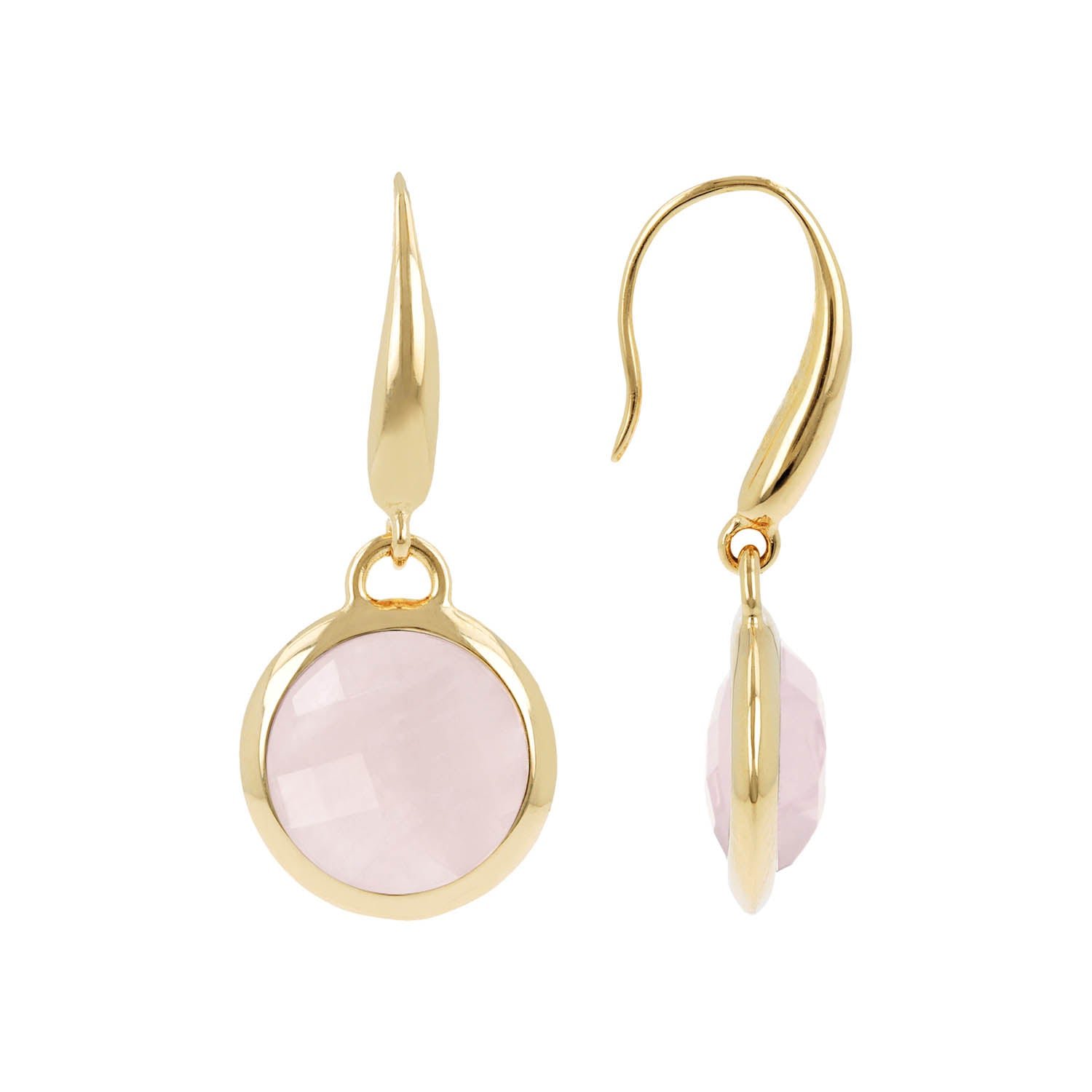 Bronzallure Golden Natural Stone Hook Earrings - Image 3