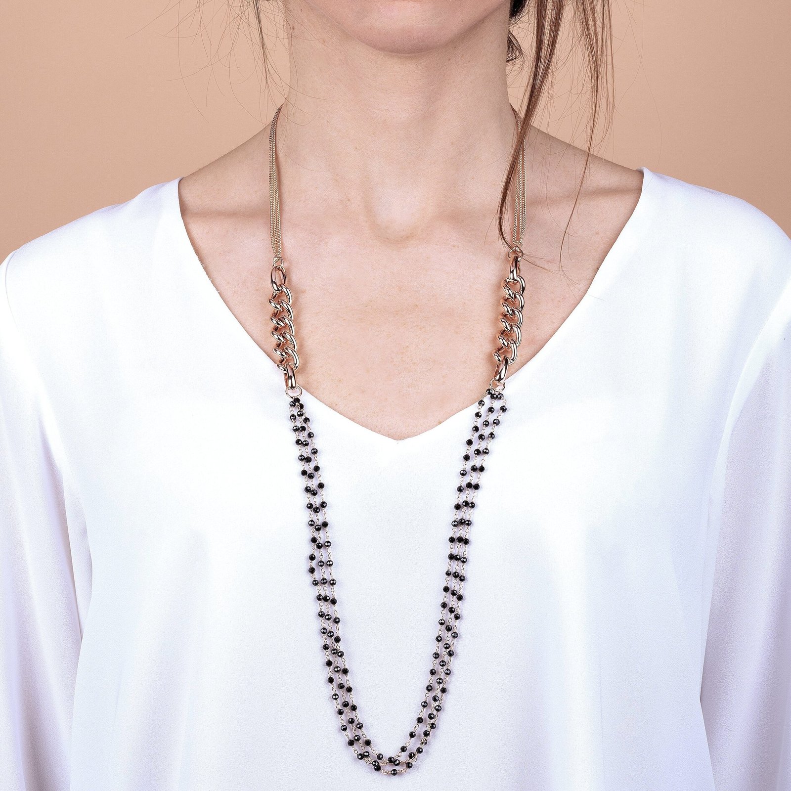 Bronzallure Multi-Strand Rosary Necklace - Image 2