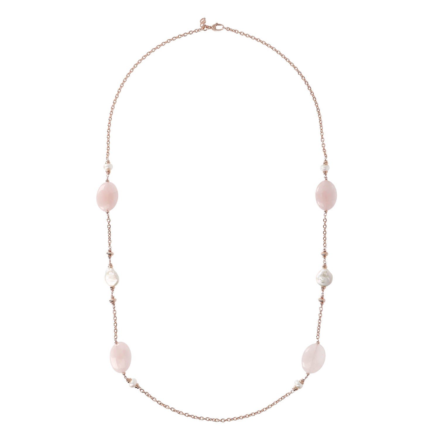Bronzallure Pearls and Natural Stones Necklace - Image 3
