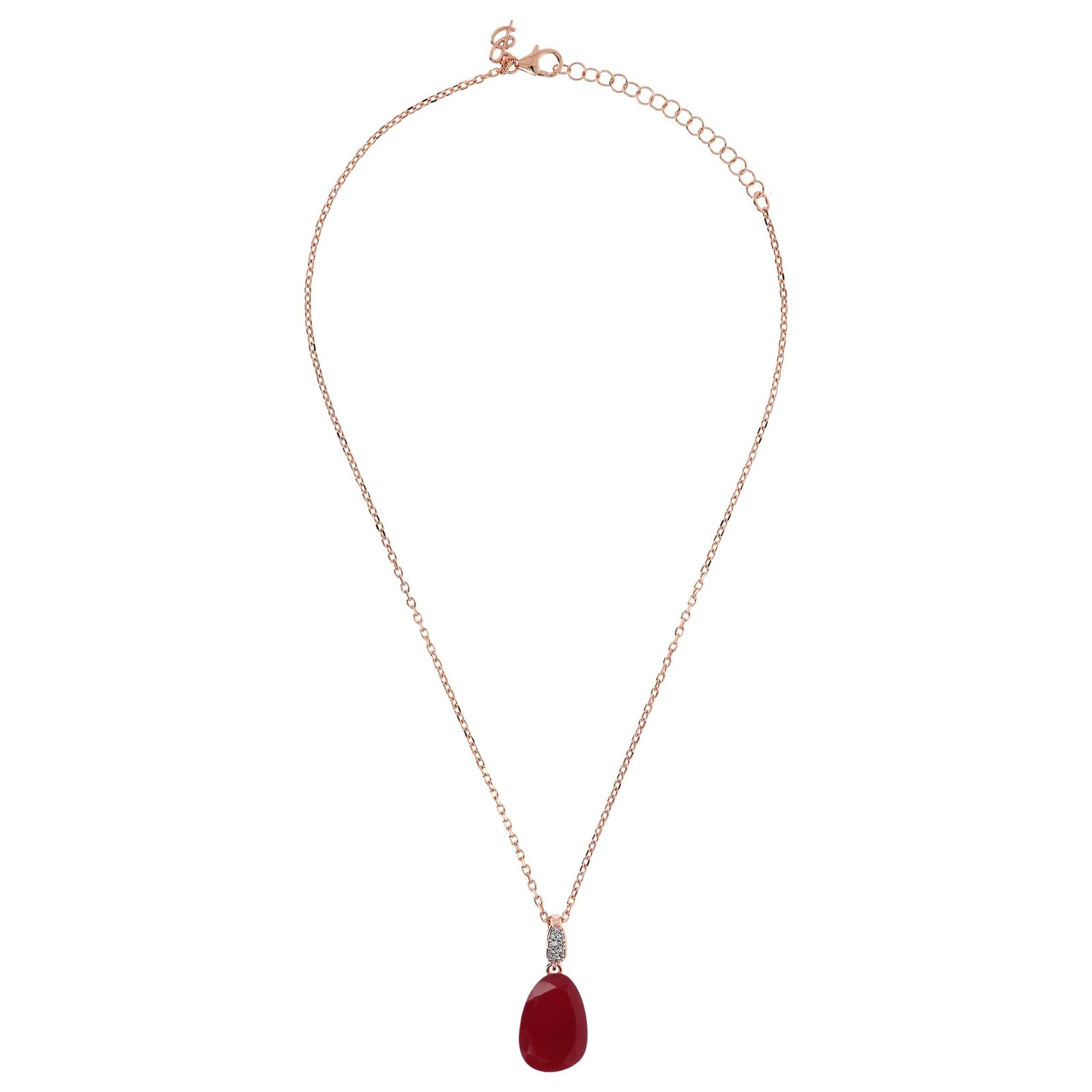 Bronzallure Necklace With Stone Pendant And Pave Details - Image 12