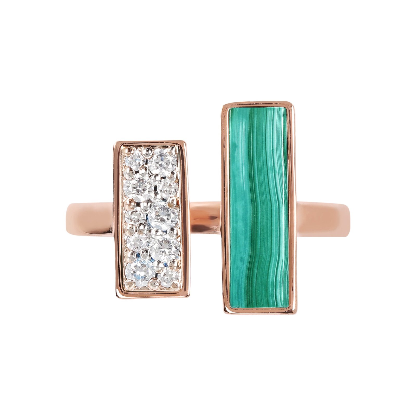Bronzallure Cubic Zirconia and Stone Ring - Image 3
