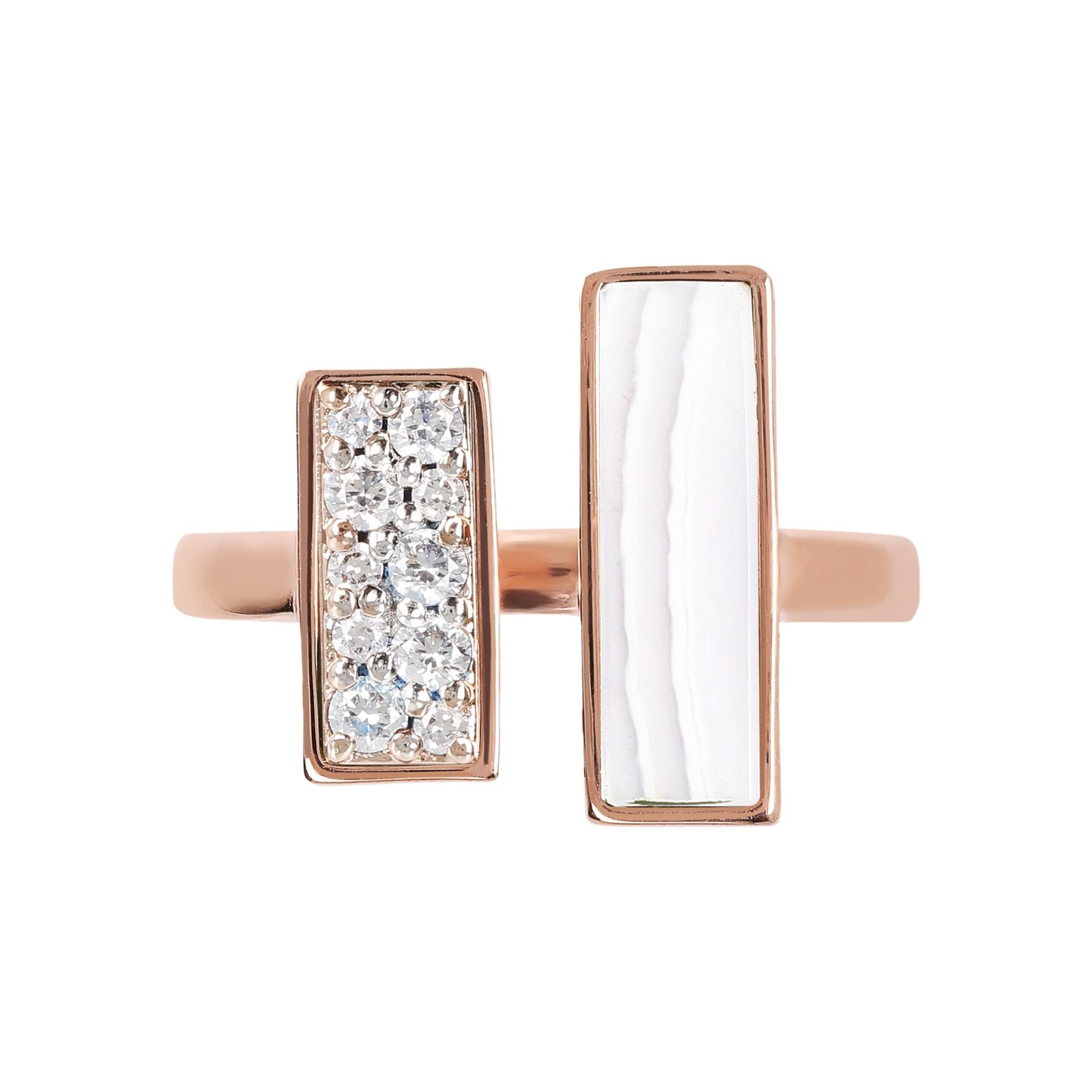 Bronzallure Cubic Zirconia and Stone Ring - Image 6