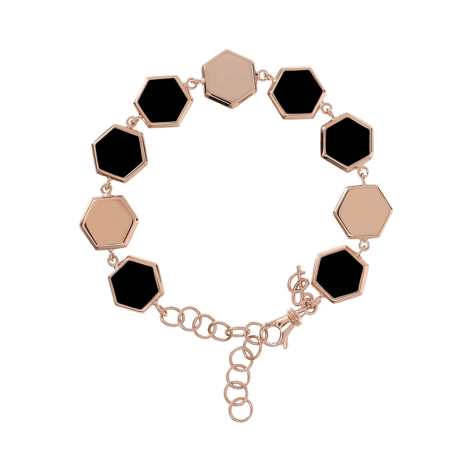 Bronzallure Multi Hexagonal Bracelet - Image 3