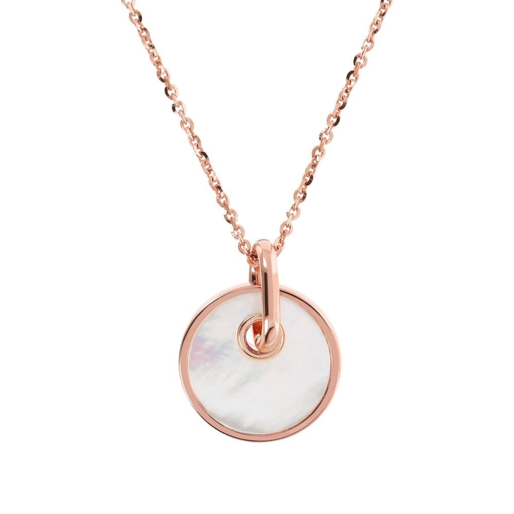 Bronzallure Alba Round Disc Necklace 40.6cm - Image 2