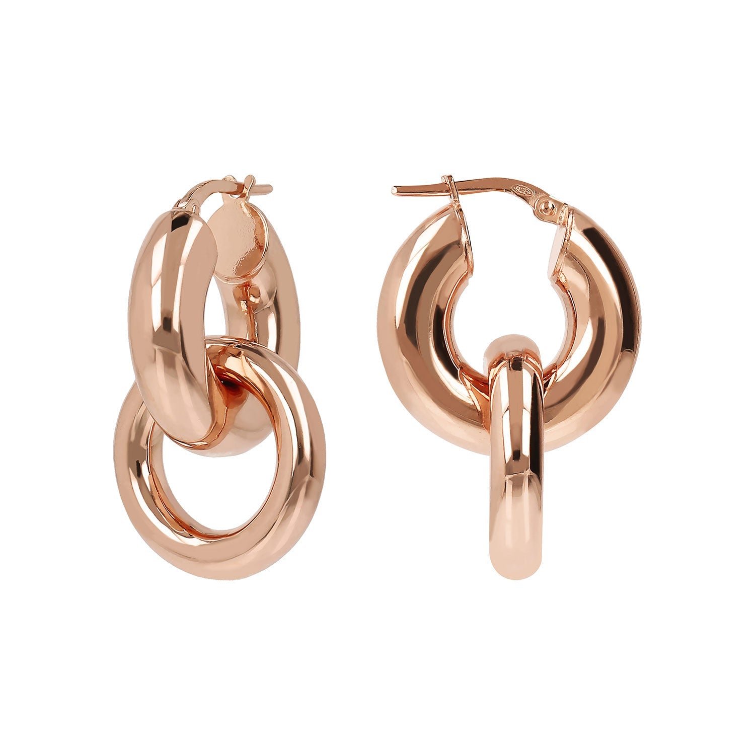 Bronzallure Purezza Circle Drop Huggies - Image 2