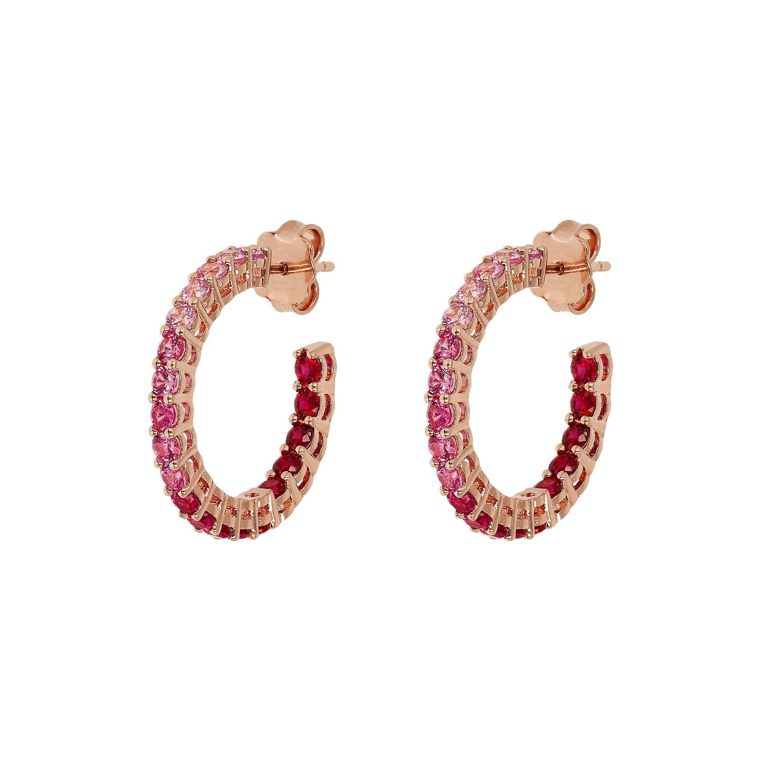 Bronzallure Miss Cubic Zirconia Hoop Studs - Image 2