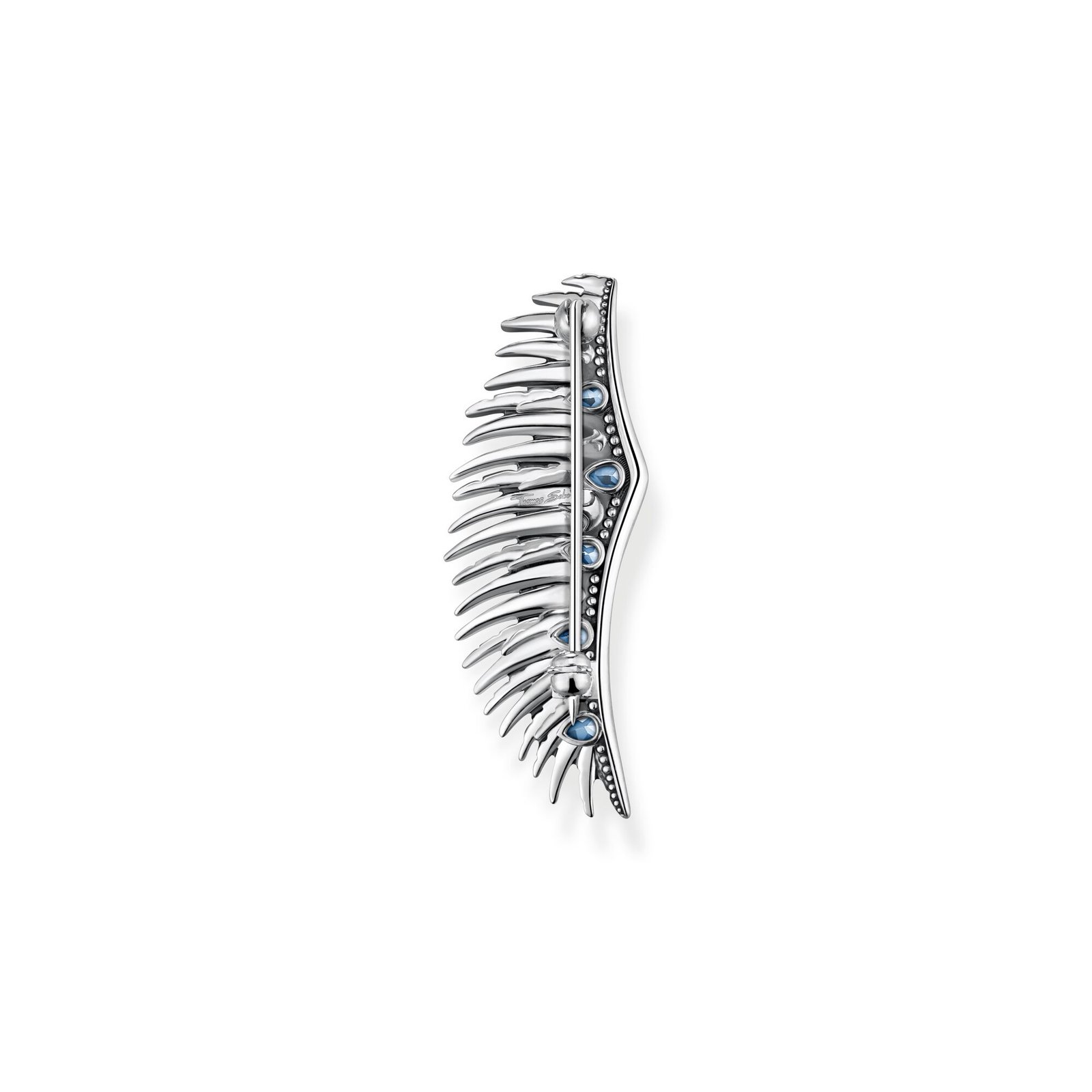 THOMAS SABO Brooch phoenix wing with blue stones silver - Image 3