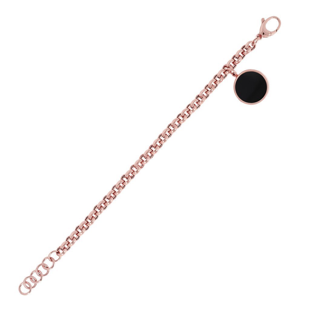 Bronzallure Rolo Bracelet With Gemstone Pendant - Image 8