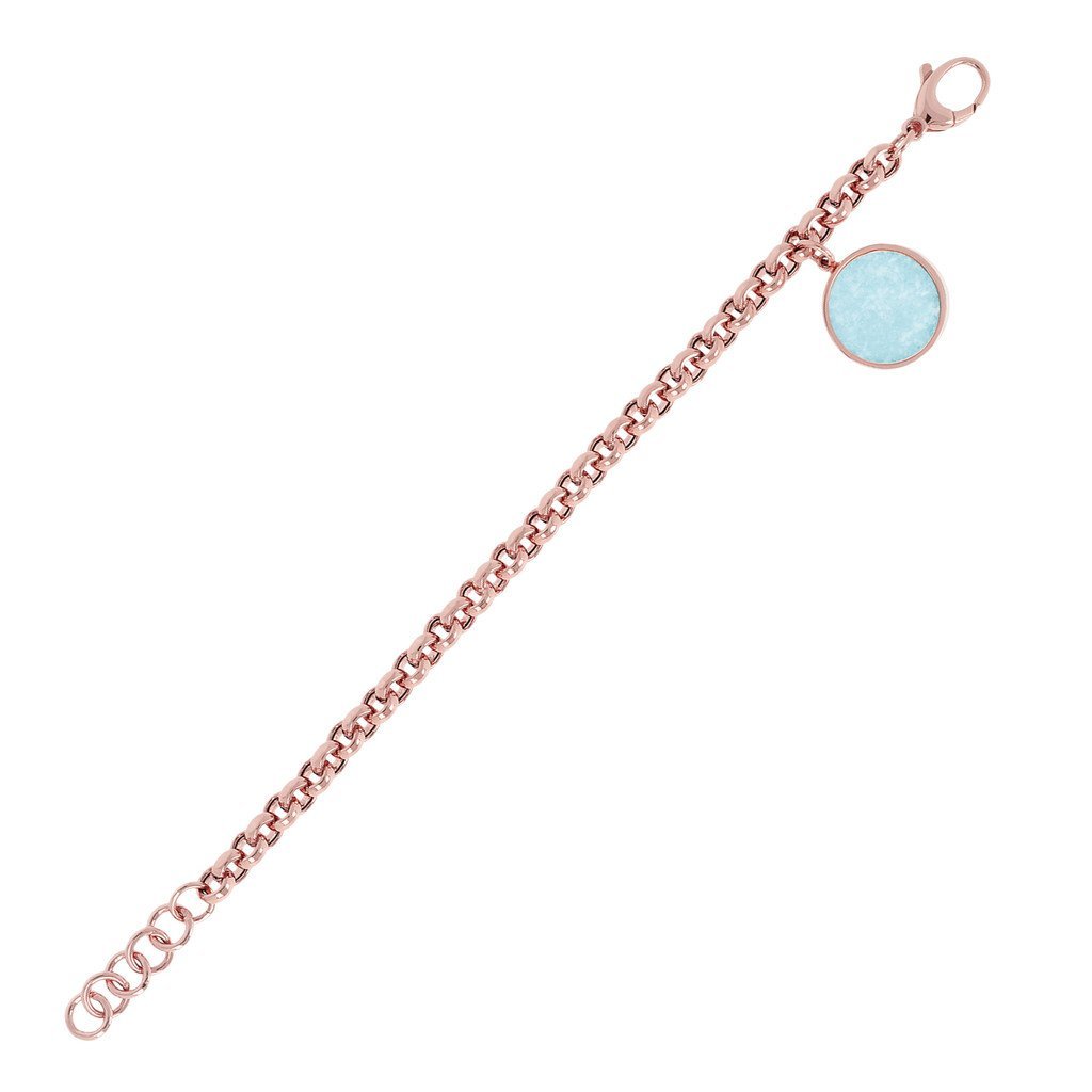 Bronzallure Rolo Bracelet With Gemstone Pendant - Image 5