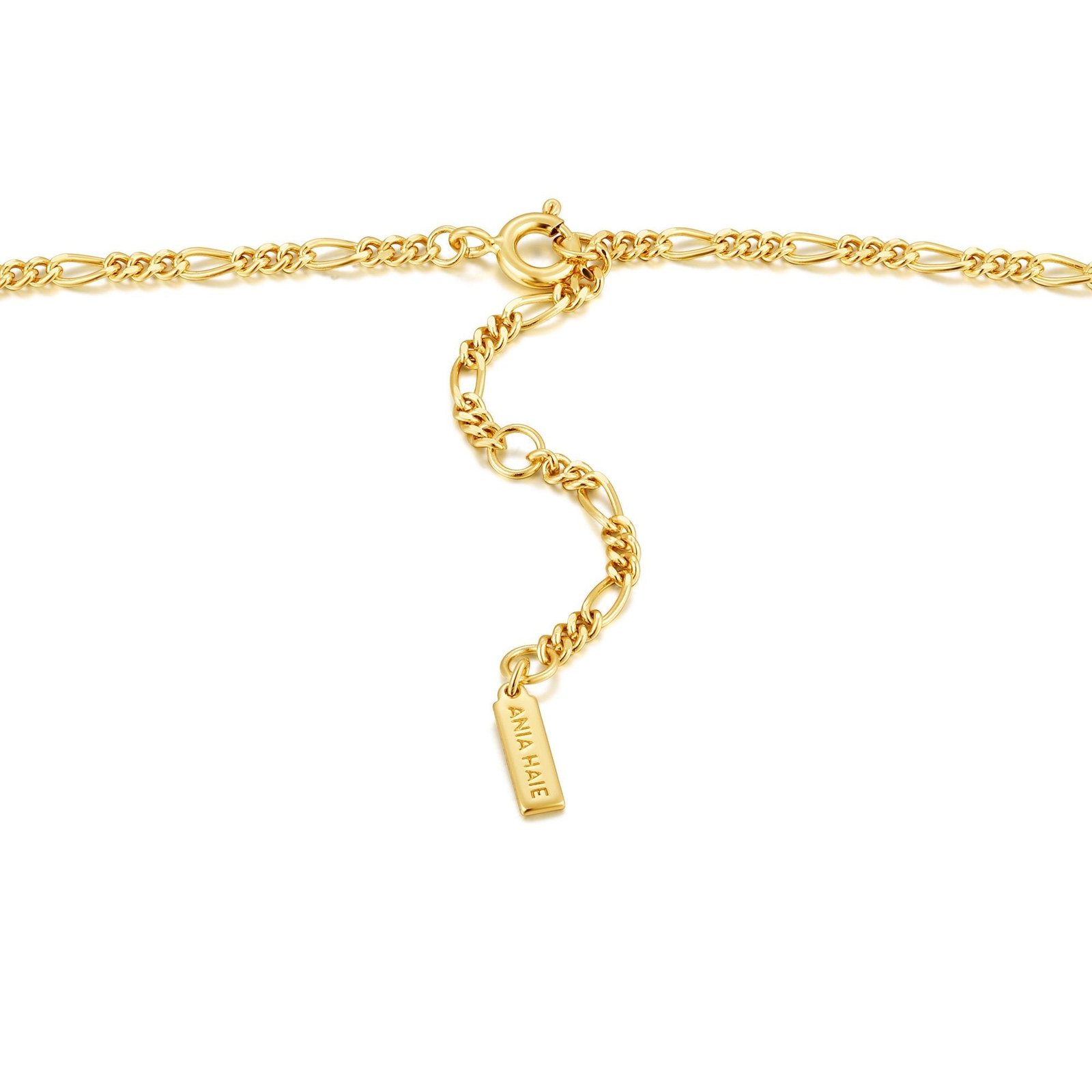 Ania Haie Compass Emblem Gold Figaro Chain Necklace - Image 2